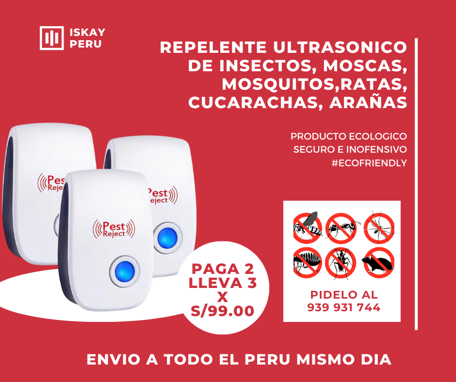 Repelente de plagas para el hogar, dispositivo antiplagas para cucarachas, mosquitos, arañas, y otras plagas de 90V-250V con rango de 120 metros cuadrados, perfecto para el hogar.