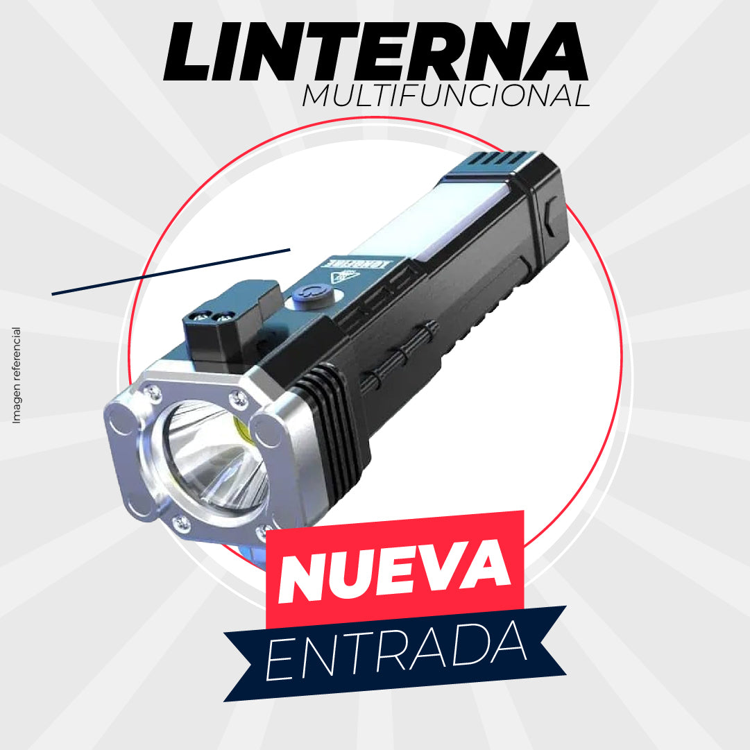 Linterna Multifuncional 4 En 1 Recargable