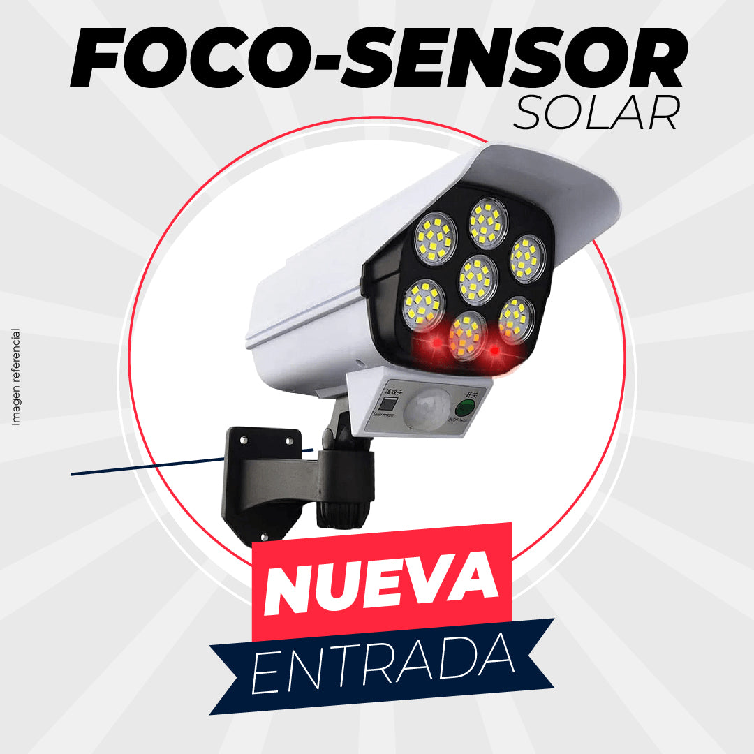 FOCO LED SOLAR - LAMPARA TIPO CAMARA