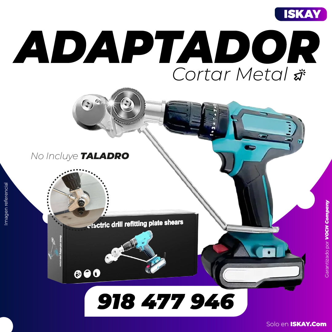 ADAPTADOR PARA CORTAR METALES PARA TALADRO