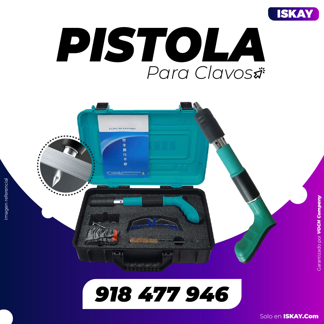 Pistola Fulminante de clavos +100 Clavos gratis