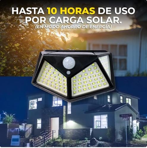 Lampara Solar LEd con sensor de movimiento