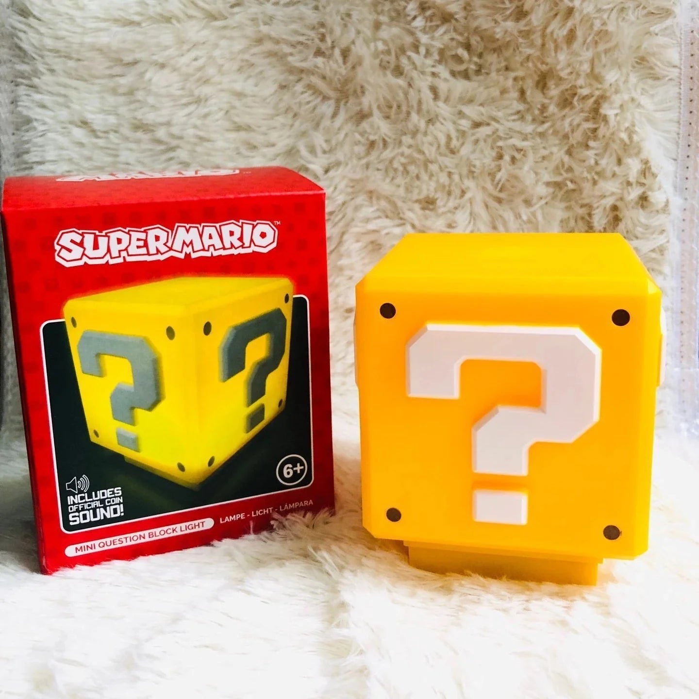 Lampara Led Mario Bros Color Amarillo Recargable Con Sonido