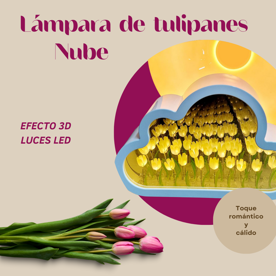 LÁMPARA DE TULIPANES NUBE