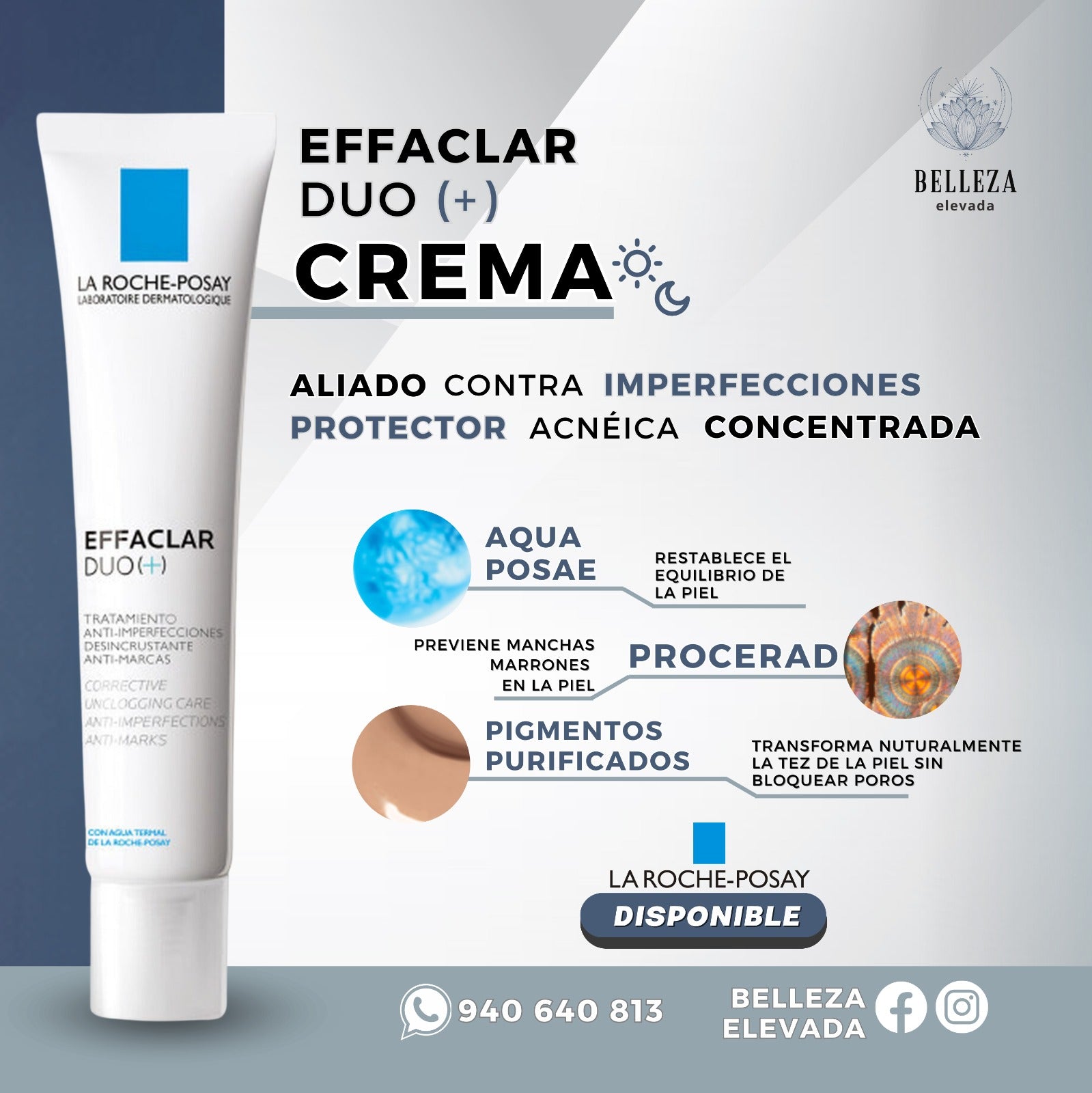 Crema Effaclar Duo (+) (40 ml) Aliado contra imperfecciones La Roche-Posay