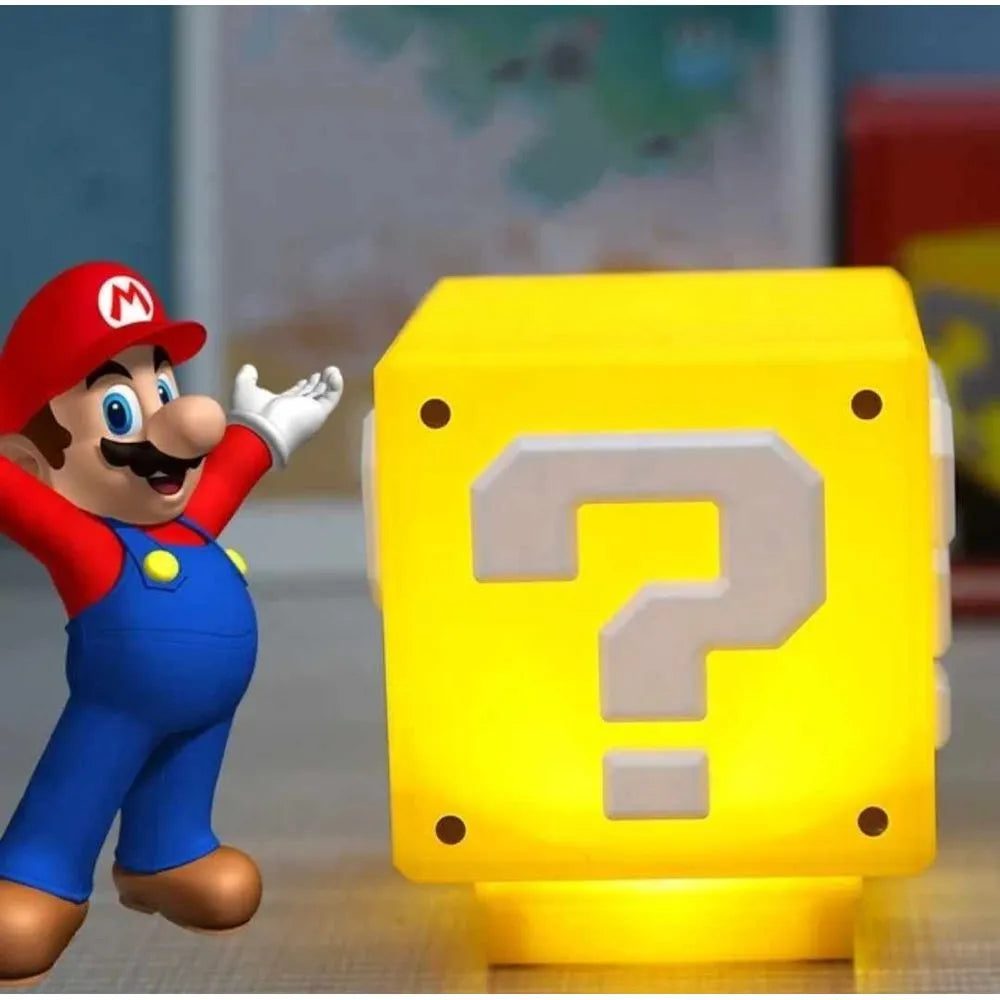 Lampara Led Mario Bros Color Amarillo Recargable Con Sonido