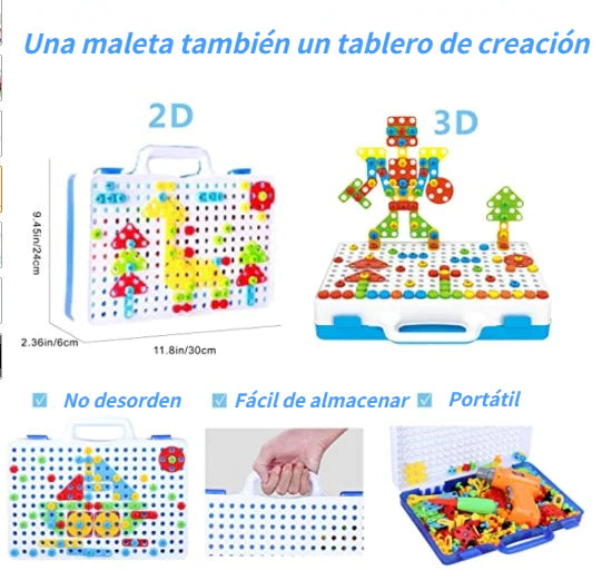 Juego de taladro de mosaico creativo