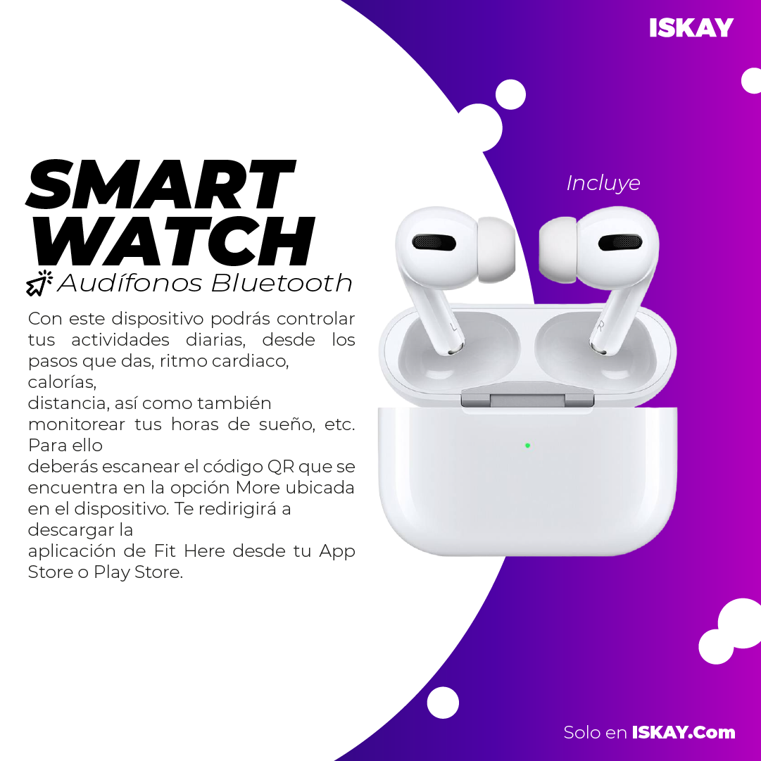 👉 SmartWacth más Audífonos Inteligente 👈